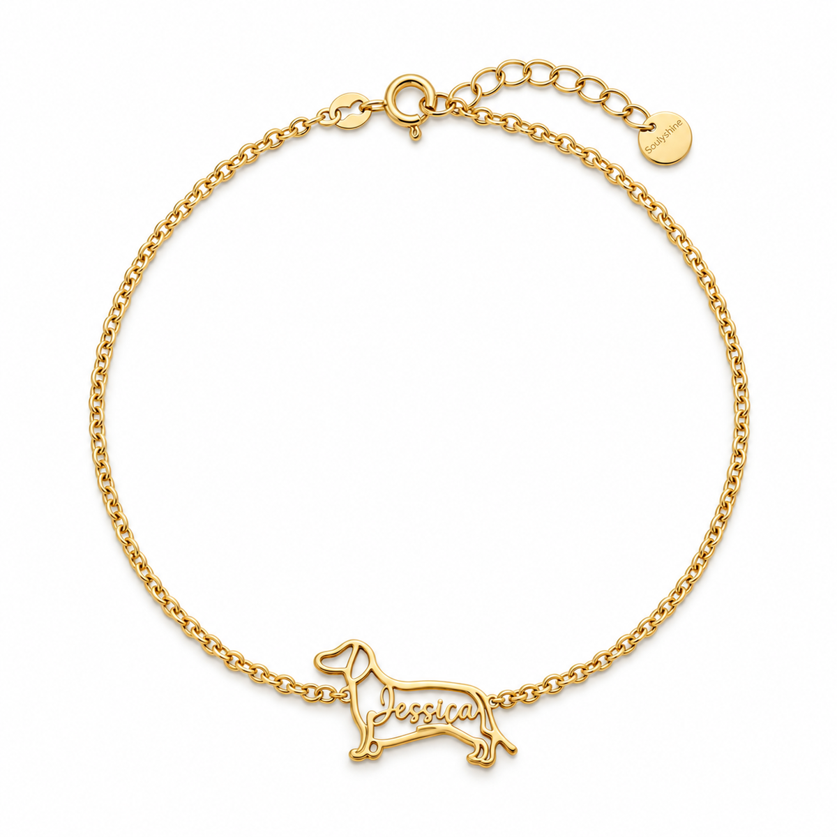 The Fine Line Dog Portrait - Handcrafted Bracelet