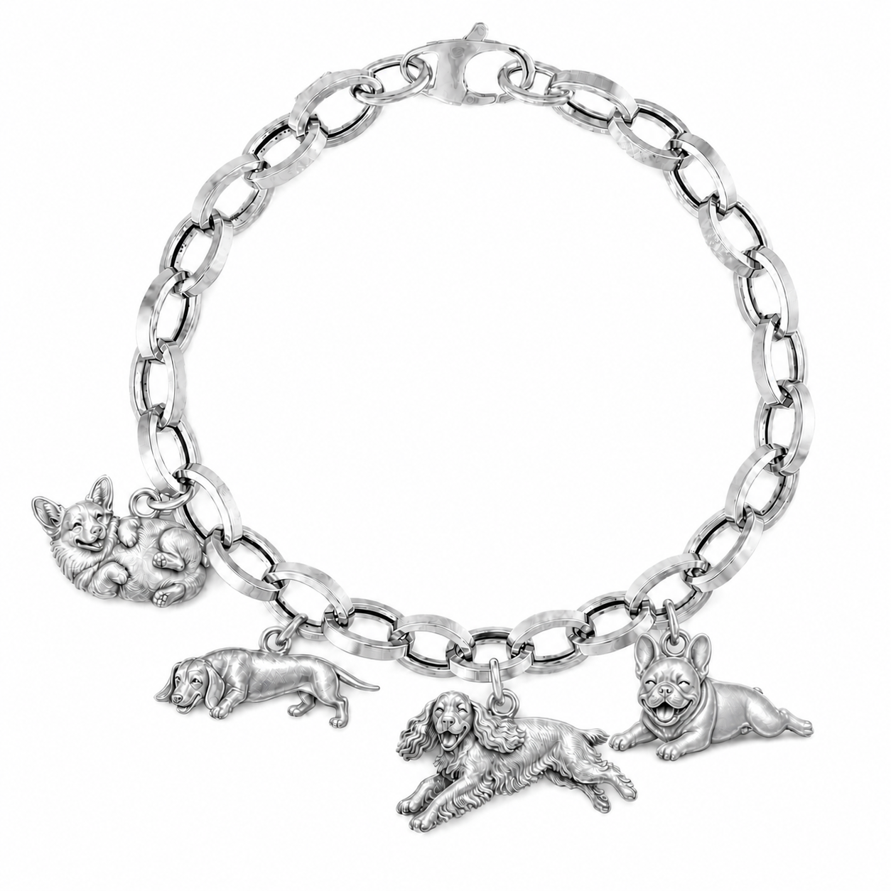 200+ Dog Breeds Little Love Charm Only – 925 Sterling Silver