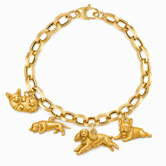 200+ Dog Breeds Little Love Charm Only – 18K Gold Vermeil