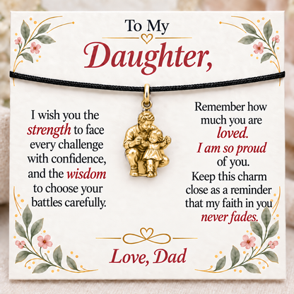 First Steps, Dad’s Unfading Faith — Main image, gold finish