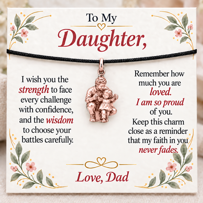 First Steps, Dad’s Unfading Faith — Main image, rose gold finish