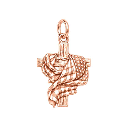 Faith and Freedom Cross Charm and Polyester Cord Bracelet Set