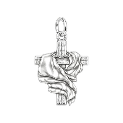 Faith and Freedom Cross Charm Necklace Set – back of the charm, engraving area