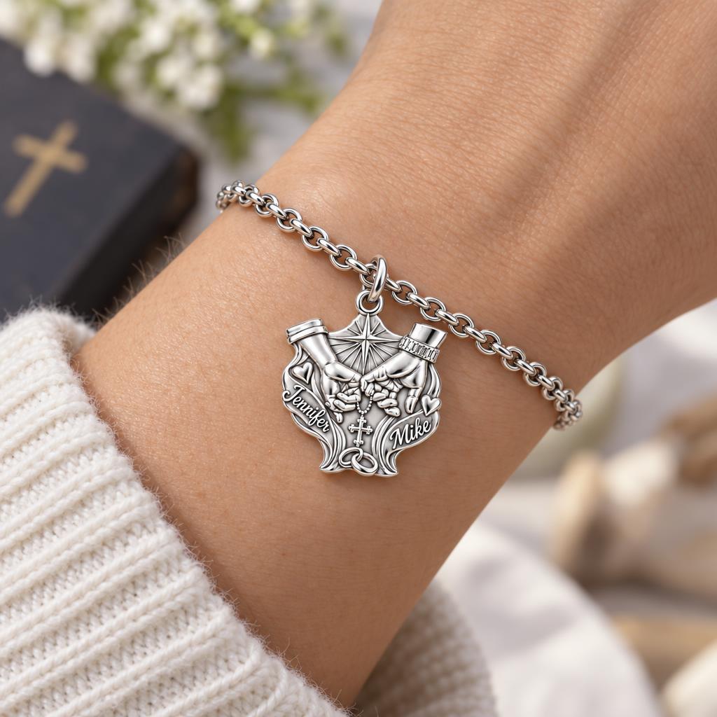Faithful Union Pinky Swear Charm Bracelet Set – worn / in use