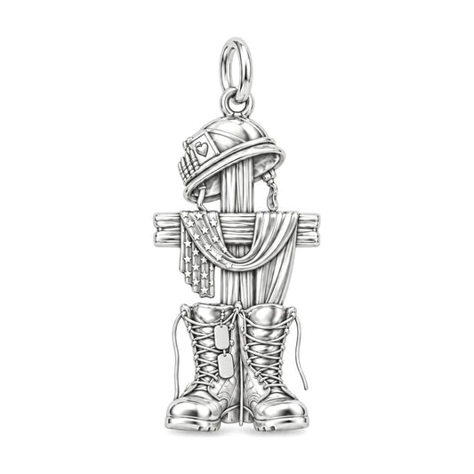 Fallen Hero Remembrance Charm and Polyester Cord Bracelet Set
