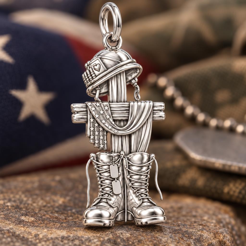 Fallen Hero Remembrance Charm and Polyester Cord Bracelet Set