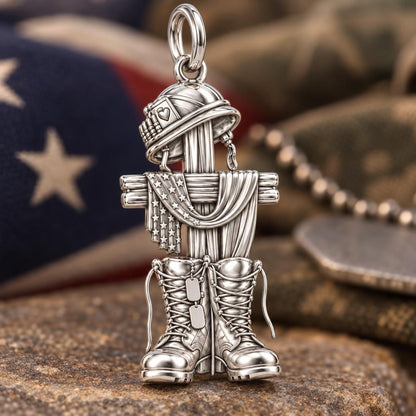 Fallen Hero Remembrance Charm and Polyester Cord Bracelet Set