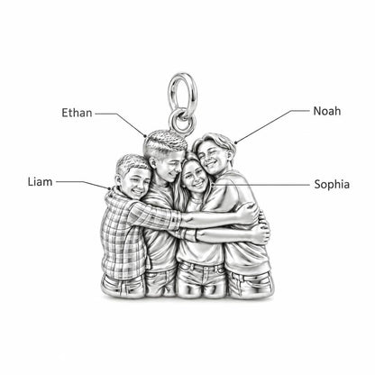 Family Group Hug Charm Bracelet – Personalized Mom Gift – personalization guide