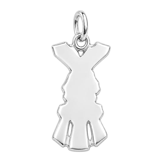 Family Hands United Charm Bracelet – Personalized Mom Gift – back of the charm, engraving area