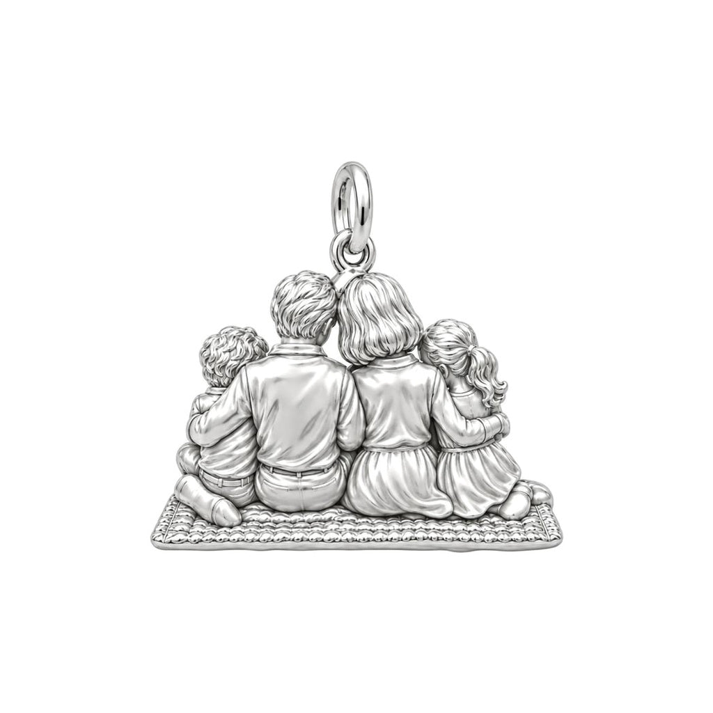 Family Storytime Charm Bracelet – Personalized Mom Gift – back of the charm, engraving area