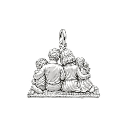 Family Storytime Charm Bracelet – Personalized Mom Gift – back of the charm, engraving area