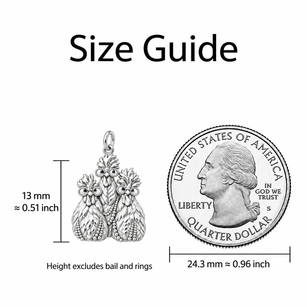 Fancy Farm Girls Charm Bracelet – Personalized Mom Gift – size guide, 13 mm charm next to a quarter