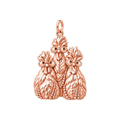 Fancy Farm Girls Charm Bracelet – Personalized Mom Gift – rose gold charm, front view