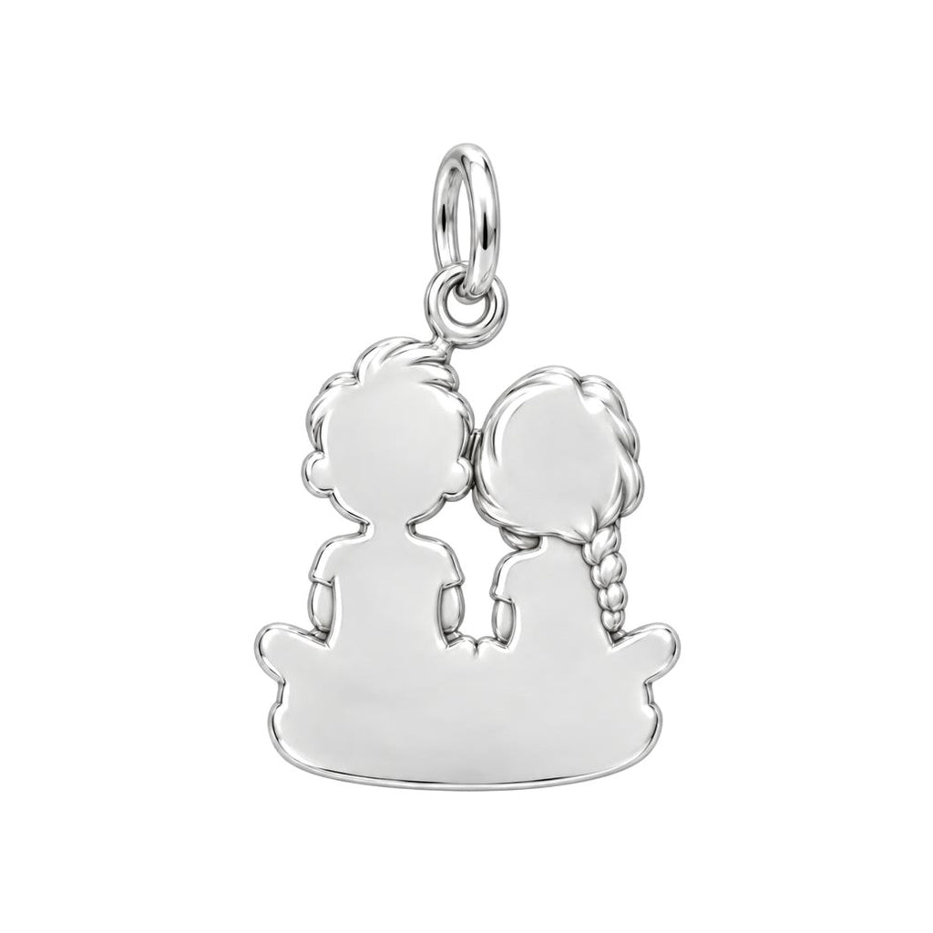 Father and Daughter Charm Bracelet – Personalized Couple Gift – back of the charm, engraving area