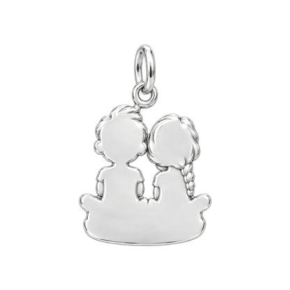 Father and Daughter Charm Bracelet – Personalized Couple Gift – back of the charm, engraving area