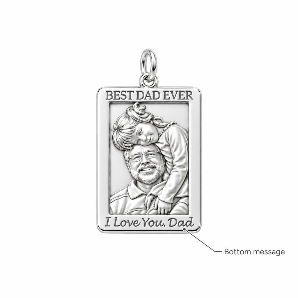 Father Daughter Portrait Charm Bracelet – Personalized Dad Gift – personalization guide