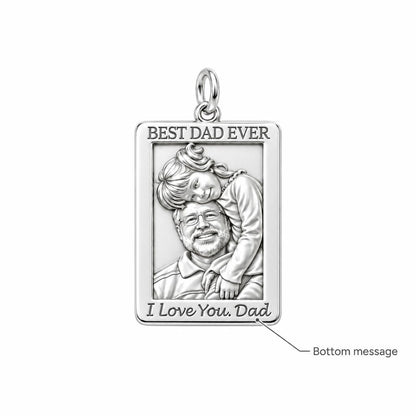 Father Daughter Portrait Charm Bracelet – Personalized Dad Gift – personalization guide