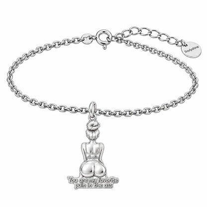 Favorite Pain in the Ass Charm Bracelet Set – silver, front view
