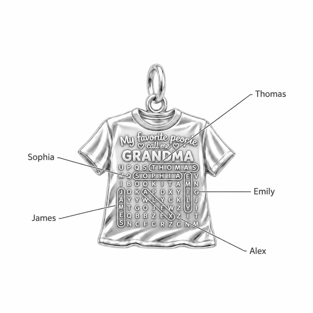 Favorite People Word Search Charm Bracelet – Personalized Nana Gift – personalization guide