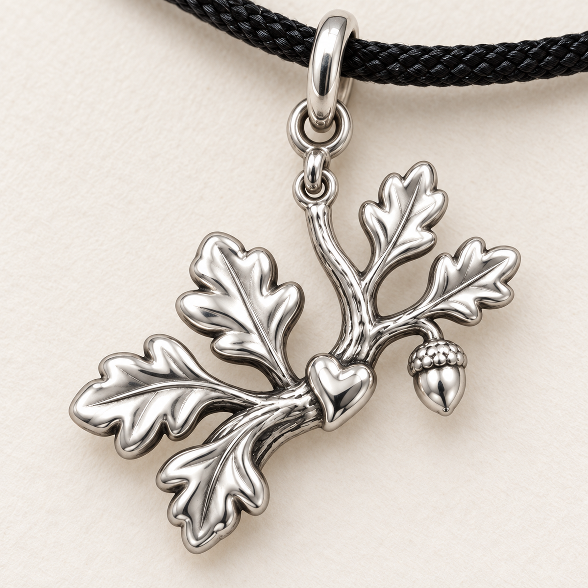 Rooted in Love, Reaching for the Sky — Macro detail, silver finish