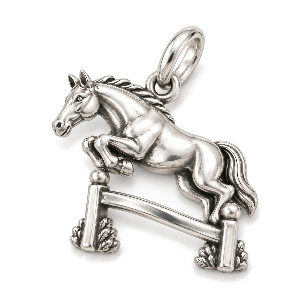 Fearless Leap Horse Charm — Silver Super Macro | charm-topics-remaining-444-2026-09-14 | topic-278