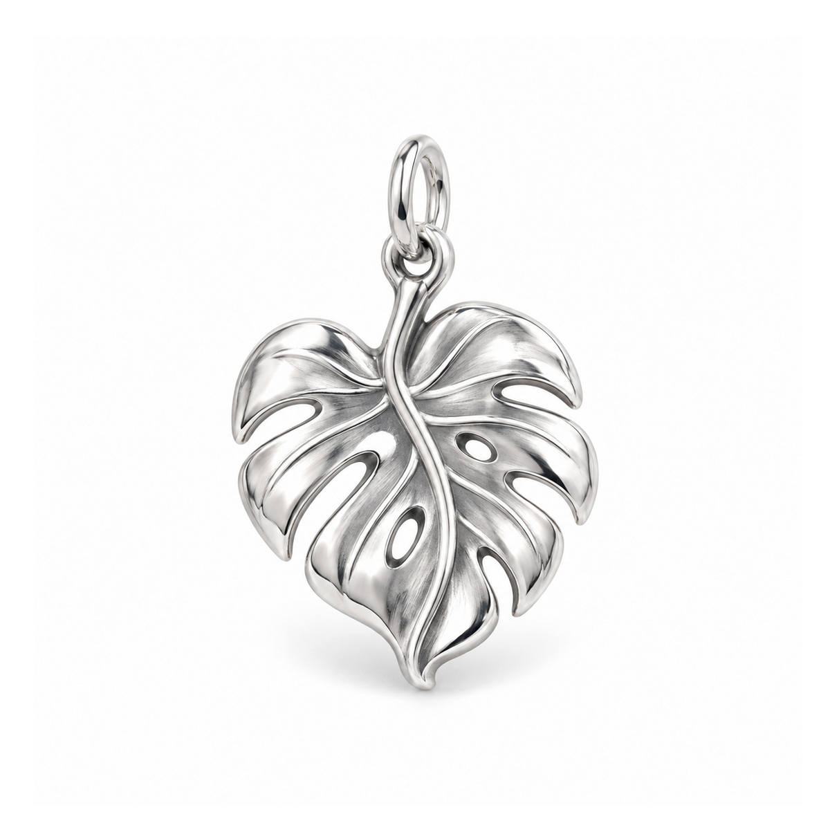 Fearless Monstera Charm — Silver | charm-topics-remaining-444-2026-09-14 | topic-174