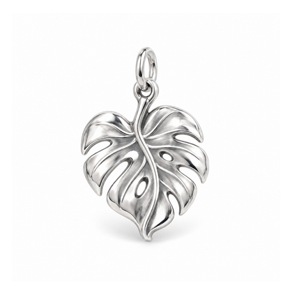 Fearless Monstera Charm — Silver | charm-topics-remaining-444-2026-09-14 | topic-174