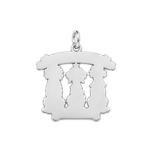 Feliz Navidog Pups Charm Bracelet – Personalized Dog Mom Gift – back of the charm, engraving area