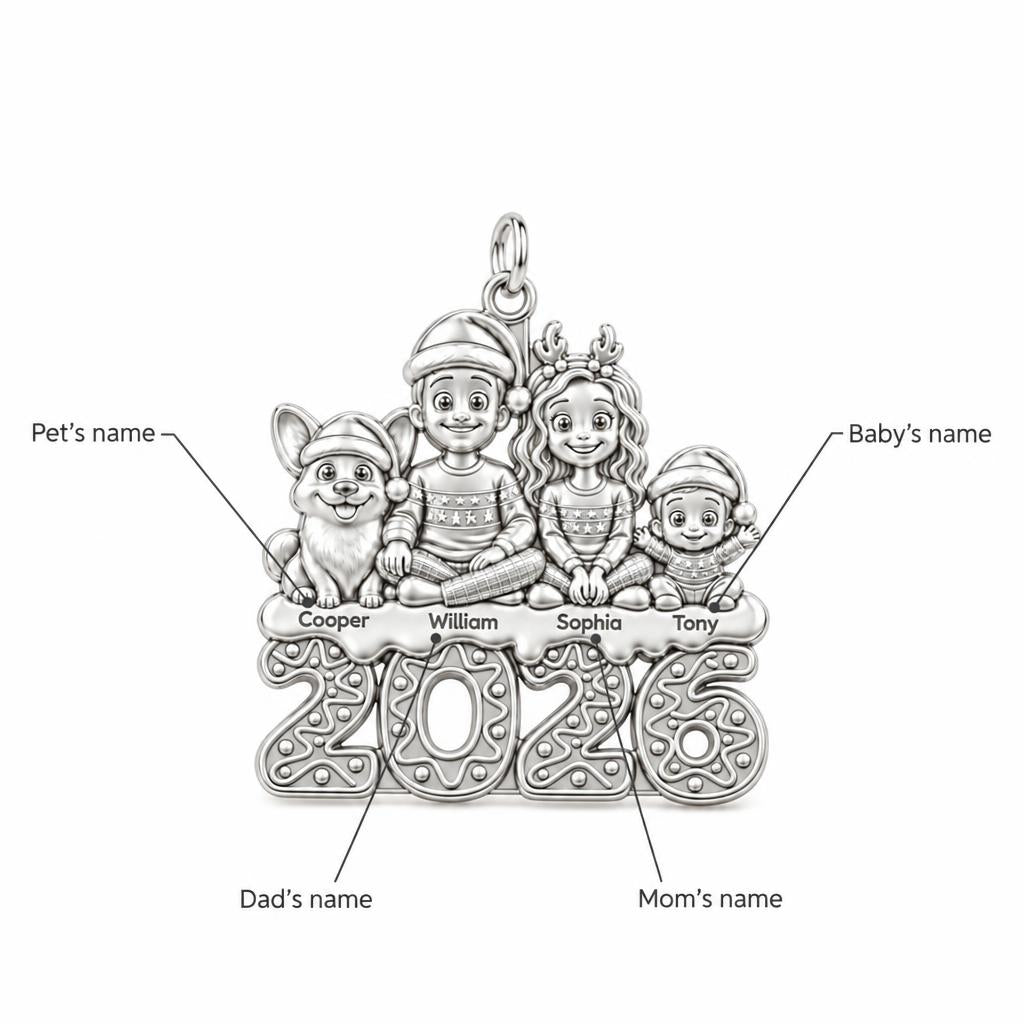 Festive Family 2026 Charm Bracelet – Personalized Mom Gift – personalization guide