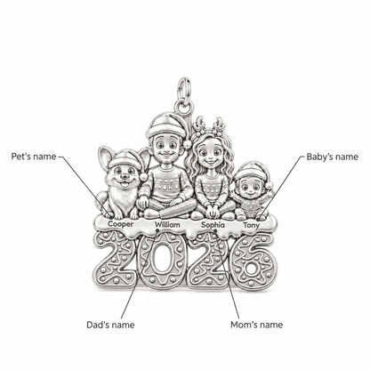 Festive Family 2026 Charm Bracelet – Personalized Mom Gift – personalization guide