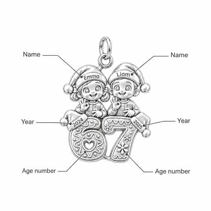 Festive Gingerbread Milestone Charm Bracelet – Personalized Mom Gift – personalization guide