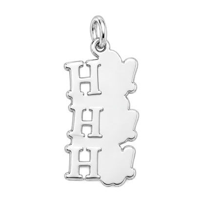 Festive Gnome Ho Ho Ho Charm Bracelet – Personalized Mom Gift – back of the charm, engraving area