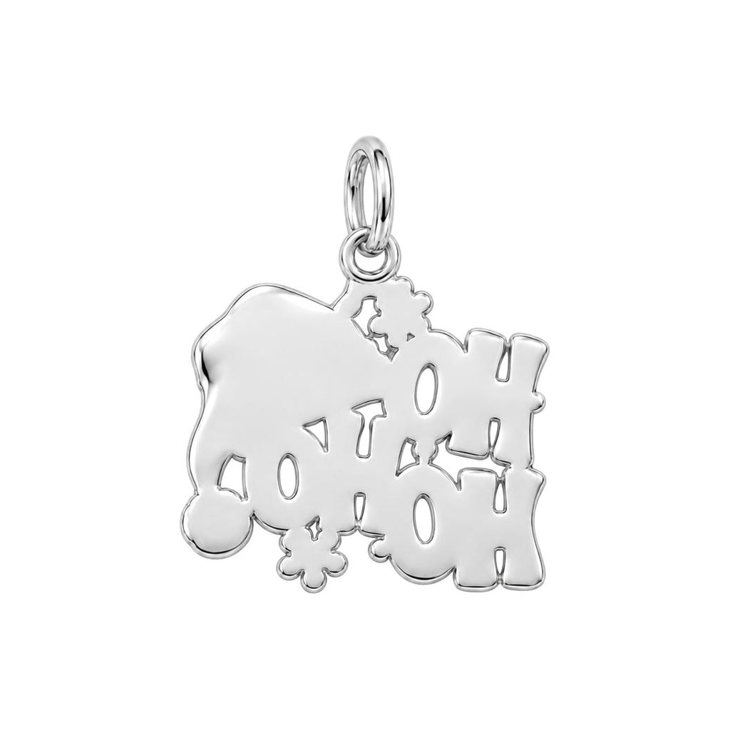 Festive Ho Ho Ho Charm Bracelet – Personalized Mom Gift – back of the charm, engraving area