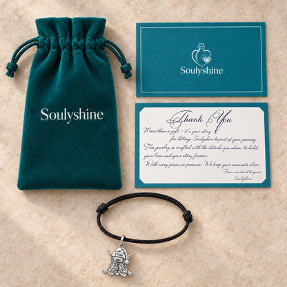 Festive Hockey Skates Charm Bracelet – Personalized Athlete Gift – Soulyshine velvet pouch and gift card