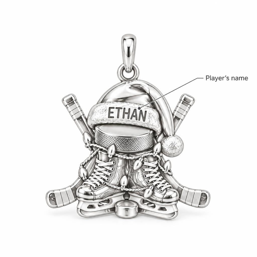 Festive Hockey Skates Charm Bracelet – Personalized Athlete Gift – personalization guide