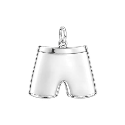 Festive Holiday Boxers Charm Bracelet – Personalized Couple Gift – back of the charm, engraving area
