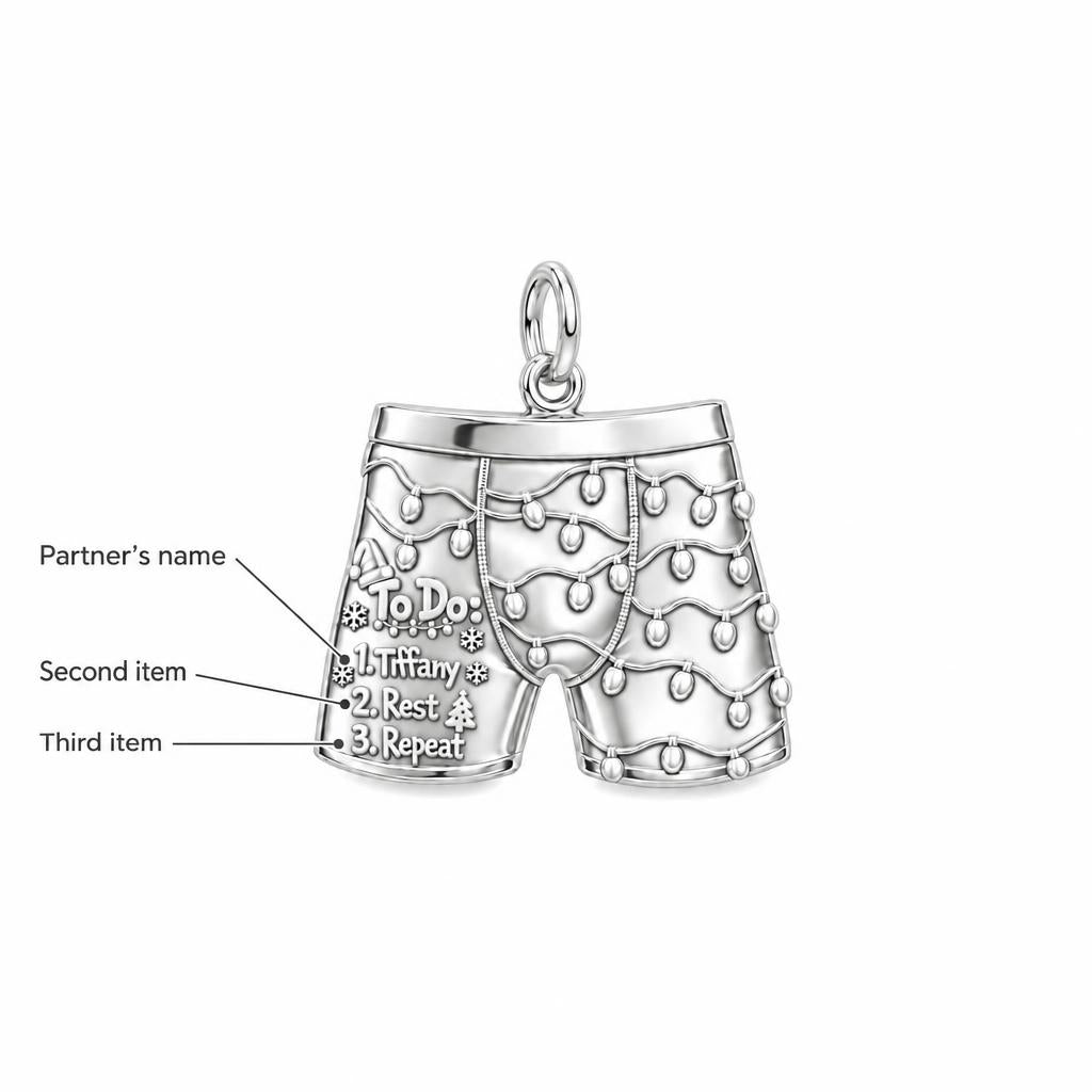 Festive Holiday Boxers Charm Bracelet – Personalized Couple Gift – personalization guide