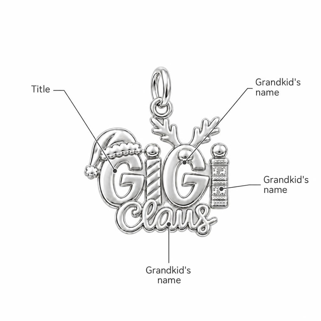 Festive Holiday Title Charm Bracelet – Personalized Nana Gift – personalization guide