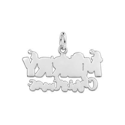 Festive Merry Christmas Charm Bracelet – Personalized Mom Gift – back of the charm, engraving area
