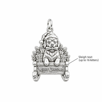 Festive Sleigh Ride Charm Bracelet – Personalized Dog Mom Gift – personalization guide