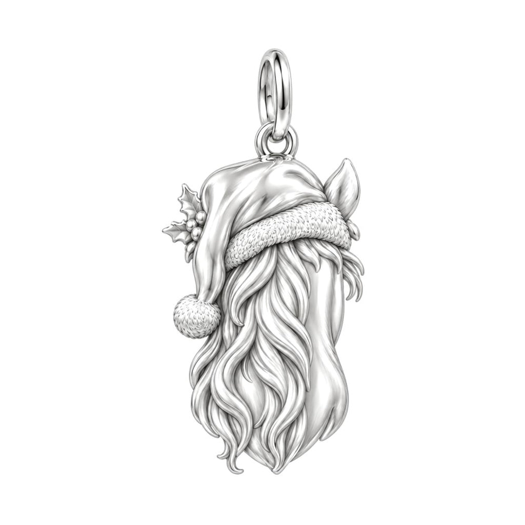 Festive Stable Spirit Charm Necklace Set – back of the charm, engraving area