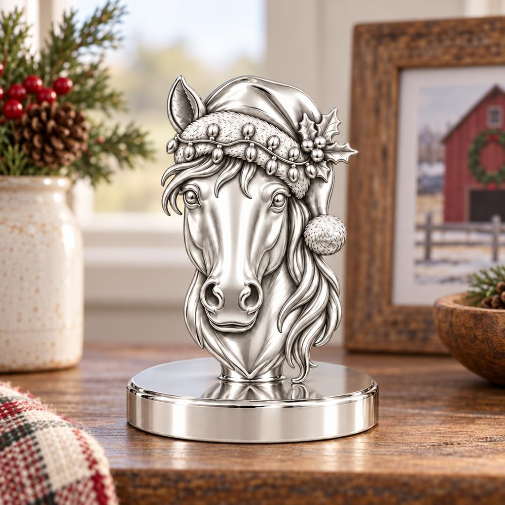 Festive Stable Spirit Keepsake Plaque – worn / in use