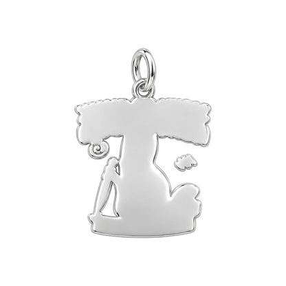 Fierce Feline Friendship Charm Bracelet Set – back of the charm, engraving area