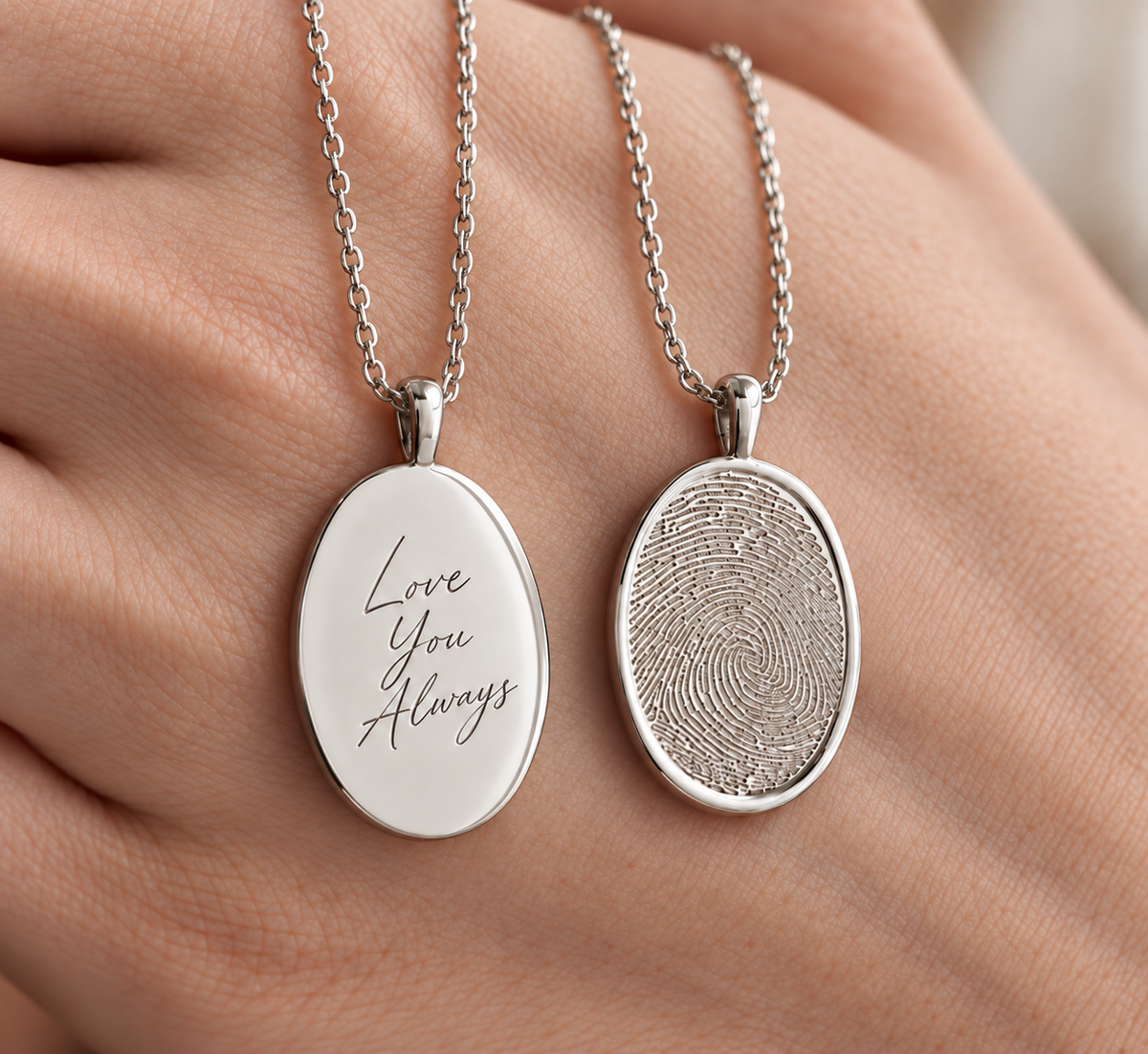 Fingerprint Engraved Charm – A Timeless Token of Love