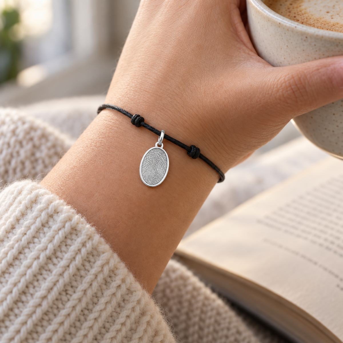 Fingerprint Engraved Charm – A Timeless Token of Love