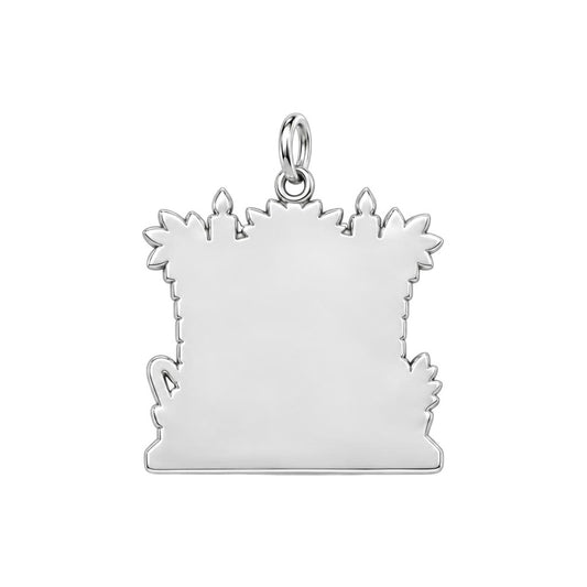 First Christmas Forever Family Charm and Polyester Cord Bracelet Set – back of the charm, engraving area