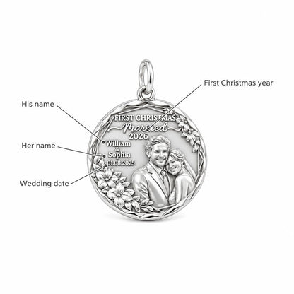 First Christmas Married Charm Bracelet – Personalized Couple Gift – personalization guide