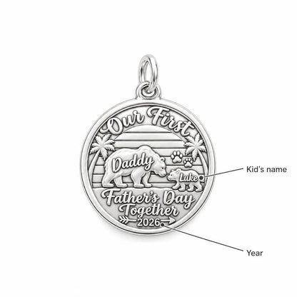 First Father's Day Bear Charm Bracelet – Personalized Dad Gift – personalization guide