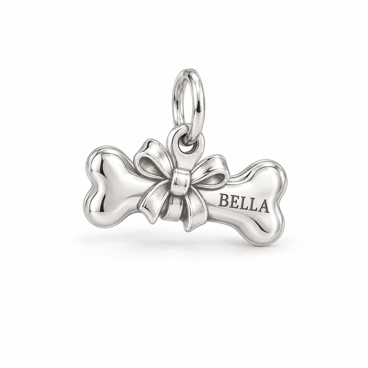First Gift Bow Bone Charm and Polyester Cord Bracelet Set