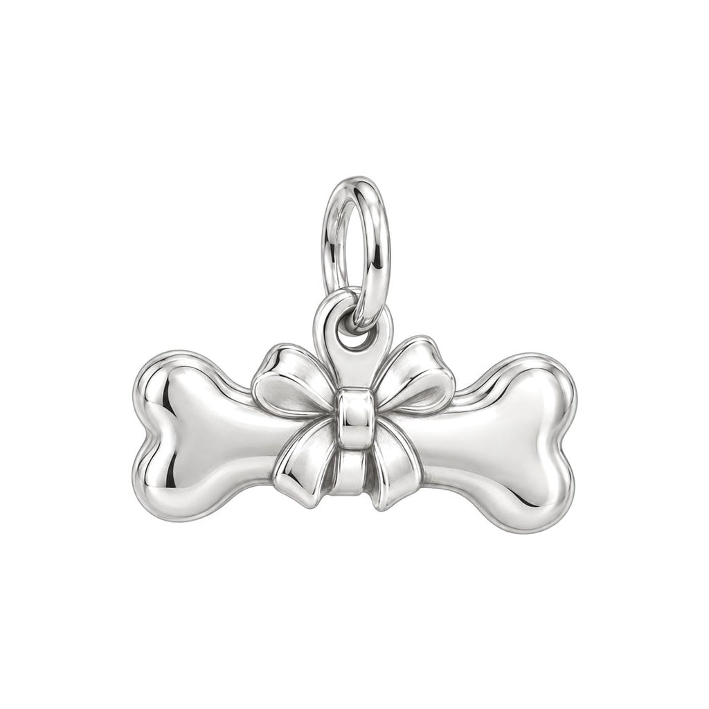 First Gift Bow Bone Charm and Polyester Cord Bracelet Set